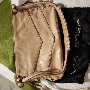 VIA SPIGA small leather bag with brass hardware